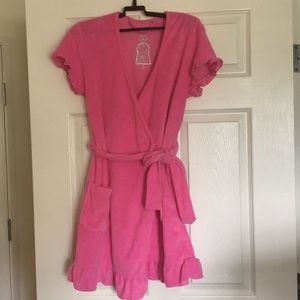 Betsey Johnson Pink Bath Terrycloth Robe